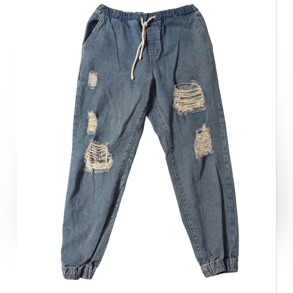 BB Los Angeles Distressed Denim Joggers
